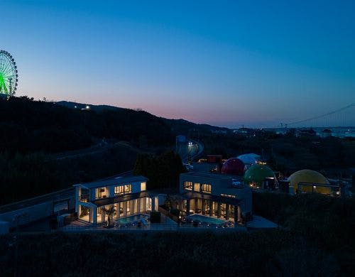 夕暮れ時の遠景