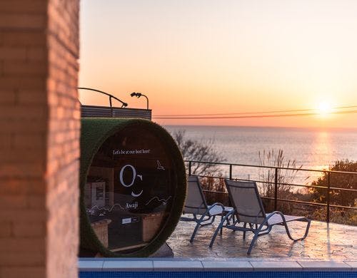 Biancoのテラスから朝陽がきれいに見えます