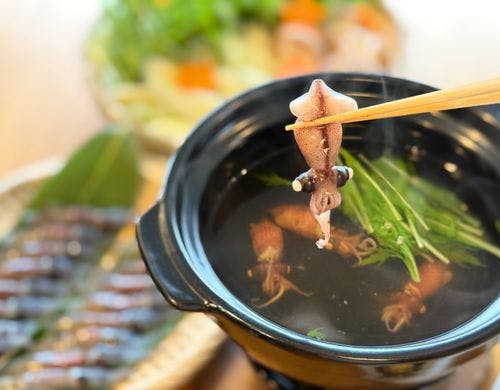 海の宝石ホタイルカのしゃぶしゃぶ