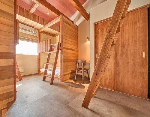 子供が大好きな二段ベッド&ロフトルーム。