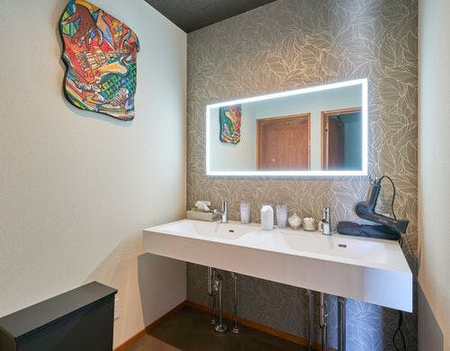 洗面室も2つご用意。ダブルシンクでゆとり