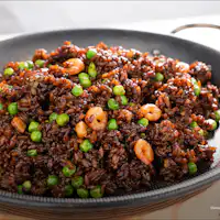 朝食メニュー例「えびめし」