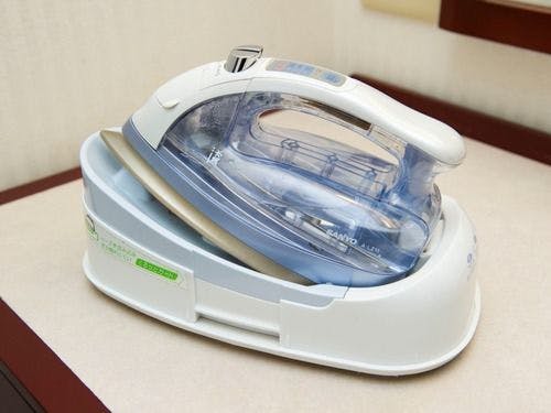 Irons are available for loan at the front desk.