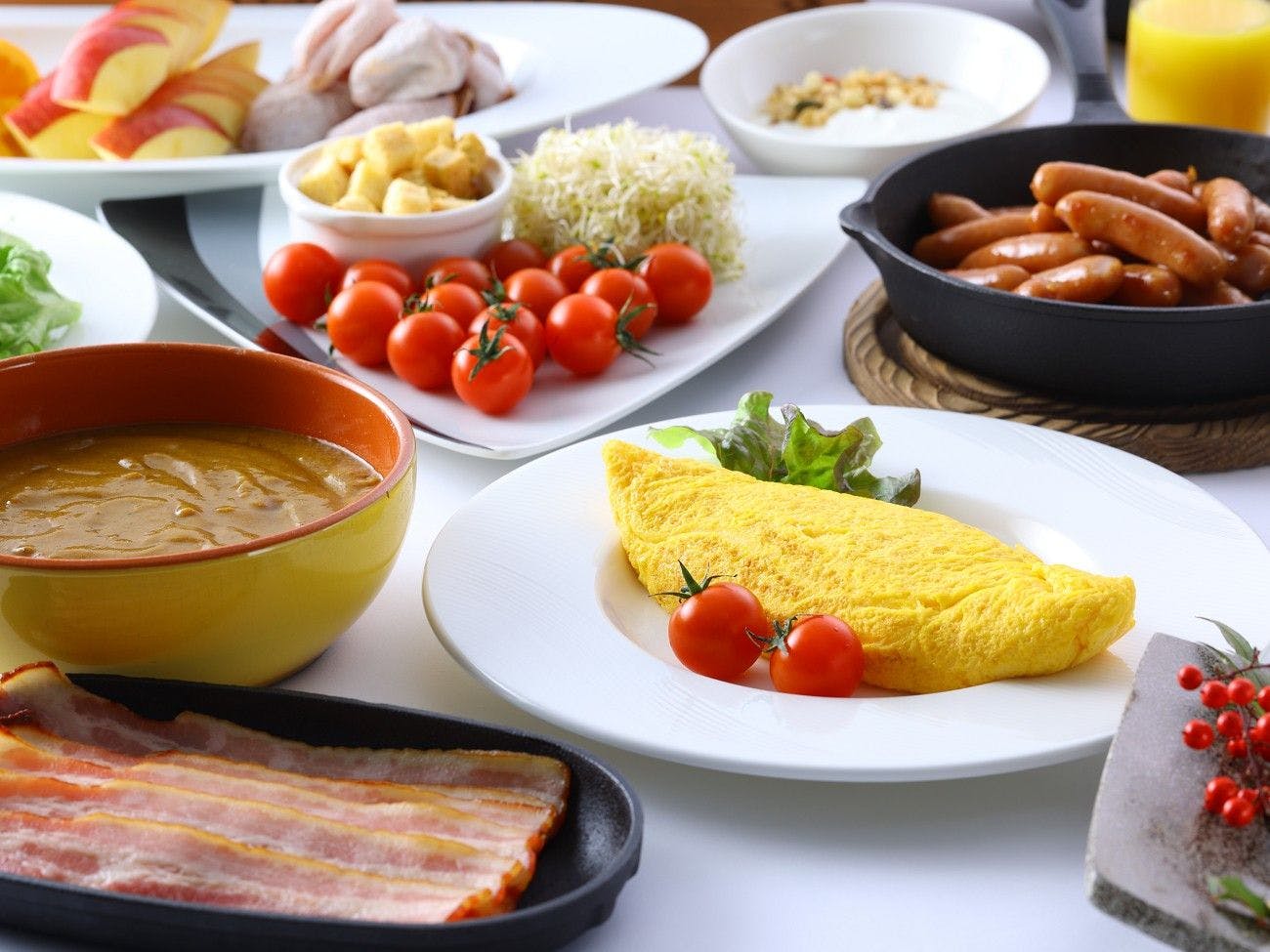 【朝食バイキング一例】