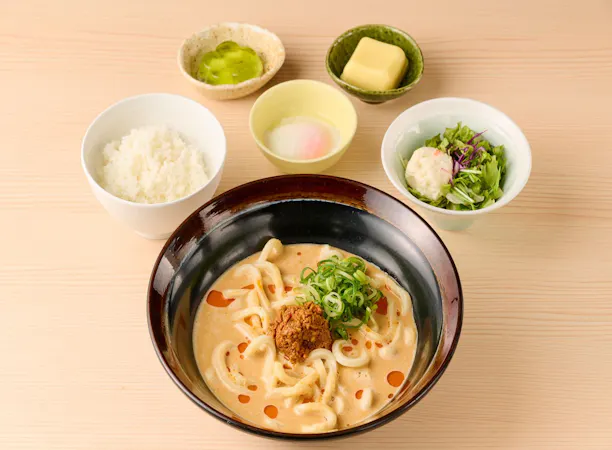 胡麻だれ担々うどん定食
