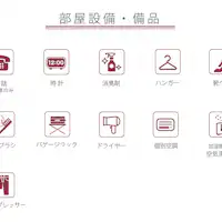 ■客室備品一覧:貸出備品の一覧になります