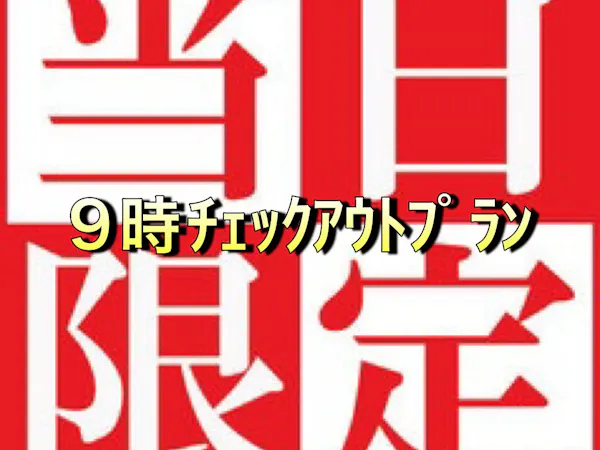 【素泊まり】【当日1泊限定】9時アウトプラン