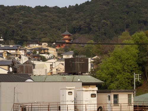 屋上テラスからの眺め（清水寺）