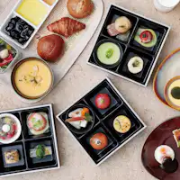 以京都四季为主题的便当早餐
