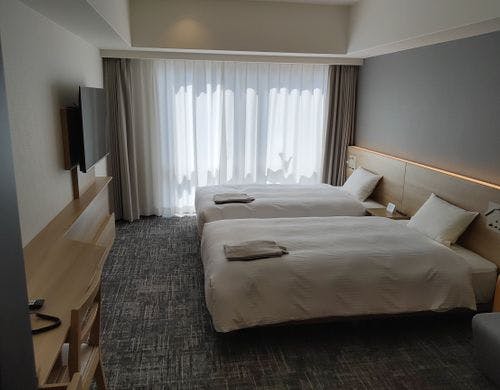 タワービューツイン　窓側から