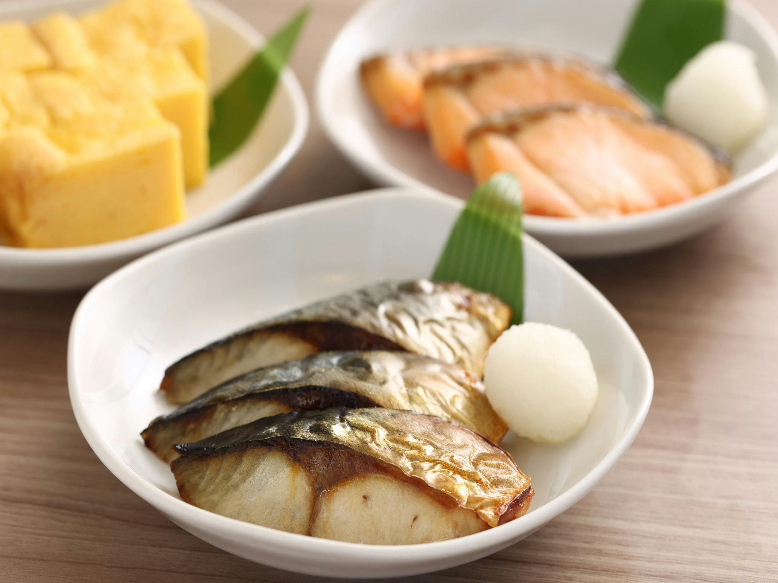 ■朝食バイキング　焼き魚