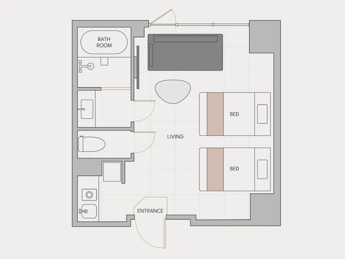 スーペリアツイン間取り図