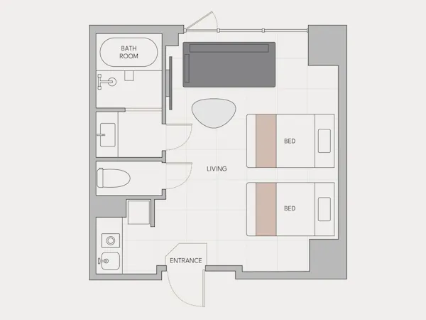 スーペリアツイン間取り図
