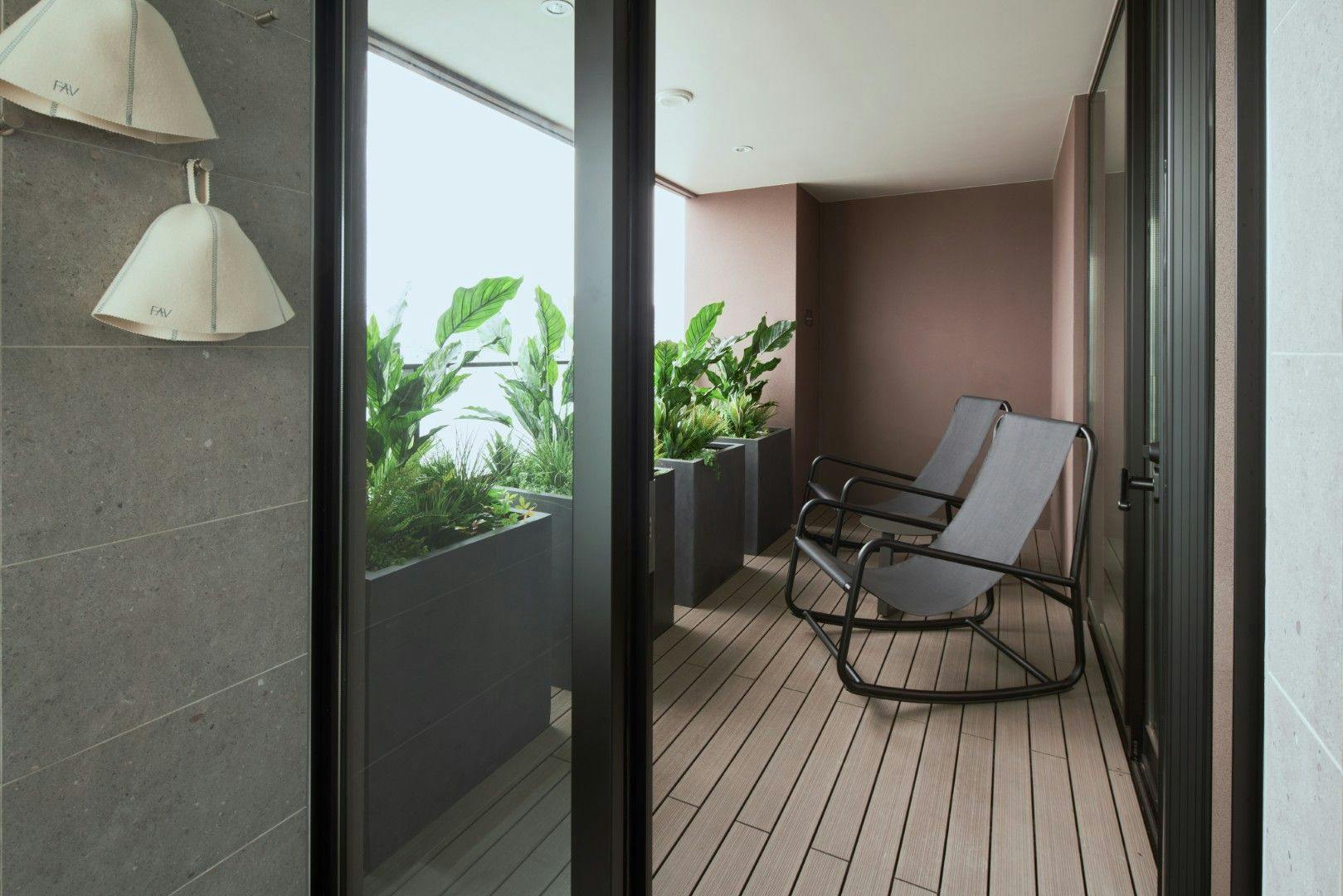 Sauna Twin Suite:客室内のサウナ