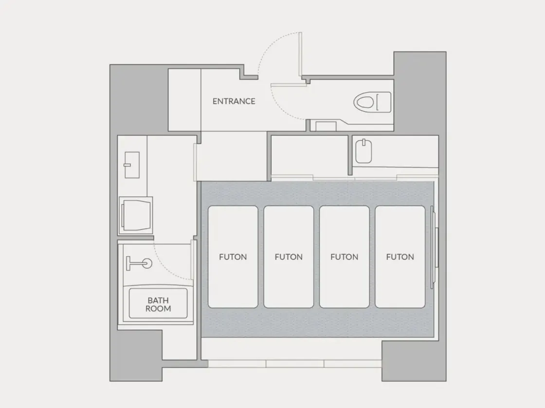 客室の間取り図