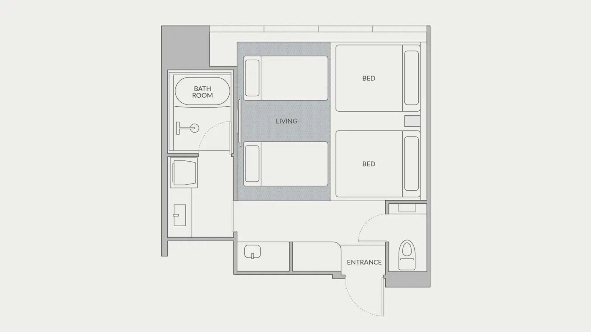 Japanese Modern:客室の間取り図