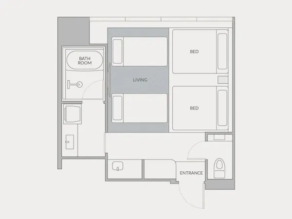 Japanese Modern:客室の間取り図
