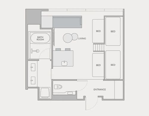 Bunk:客室の間取り図