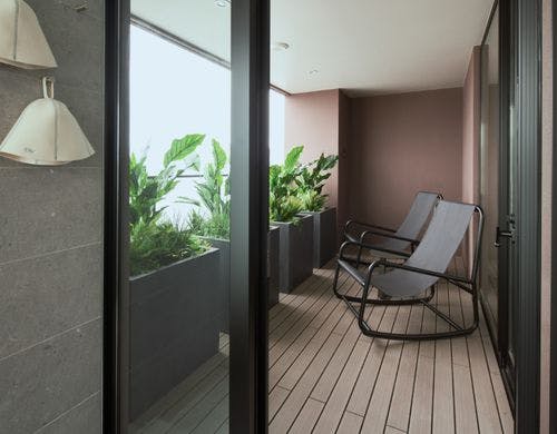 Sauna Twin Suite:客室内のサウナ