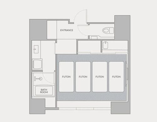客室の間取り図