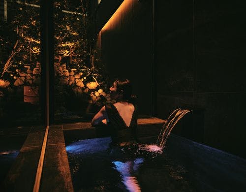 冷却した地下水を使用した水風呂