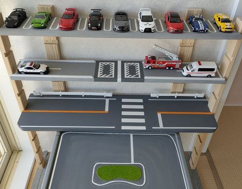 キッズルームの遊べるミニカー