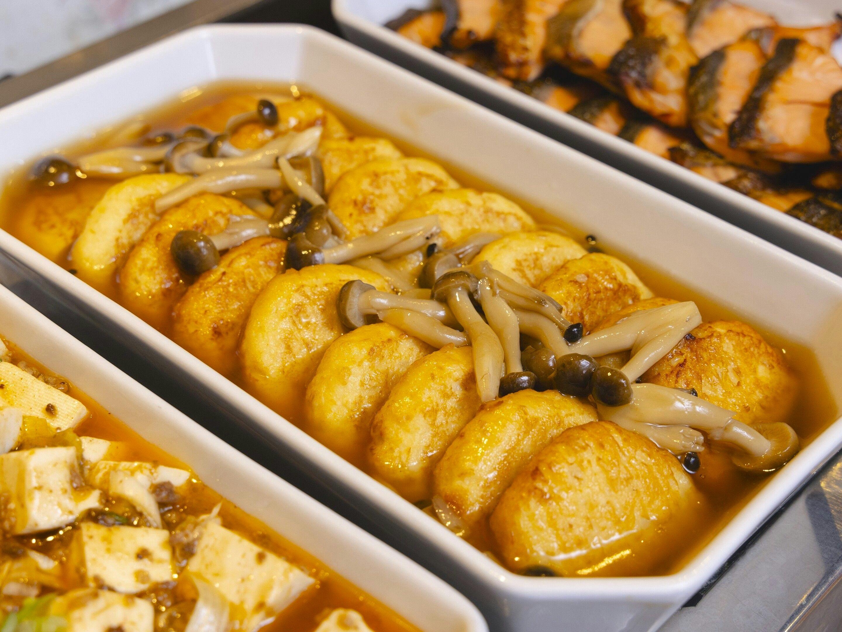 【อาหารเช้า】แฮมเบอร์เกอร์เต้าหู้