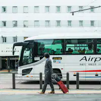 공항 리무진 버스 '신치 차이나타운' 하차 정면♪