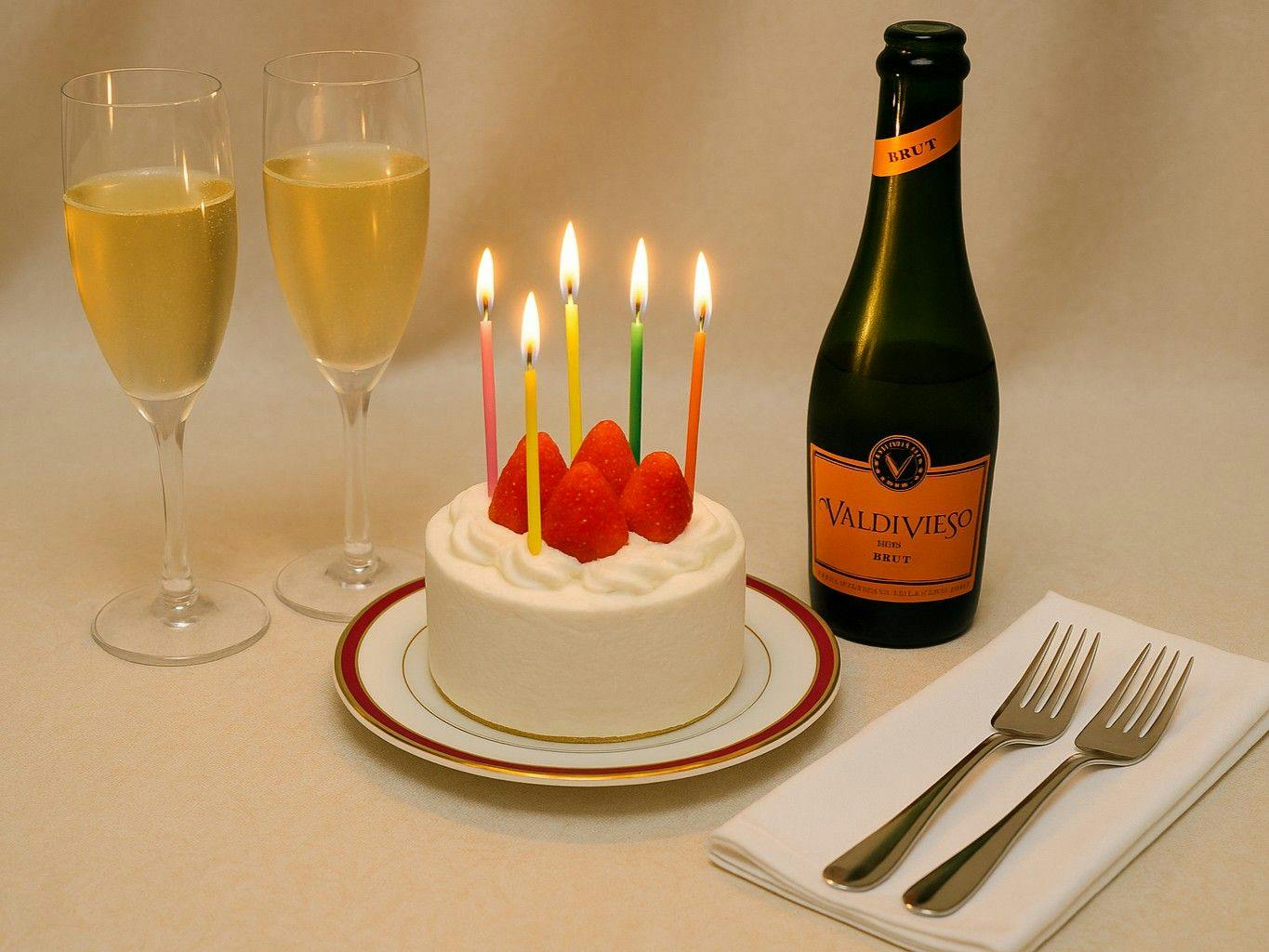 Kue & Anggur Sparkling