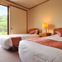 Kamar gaya Jepang dan Barat di Misaka-kan, tempat tidur, bebas rokok