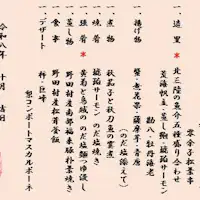 R8.秋彩御膳お品書き