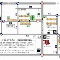 แผนที่ที่จอดรถโรงแรม Tourist Hitachi