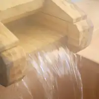 100% aliran air panas alami, air panas di pintu keluar.