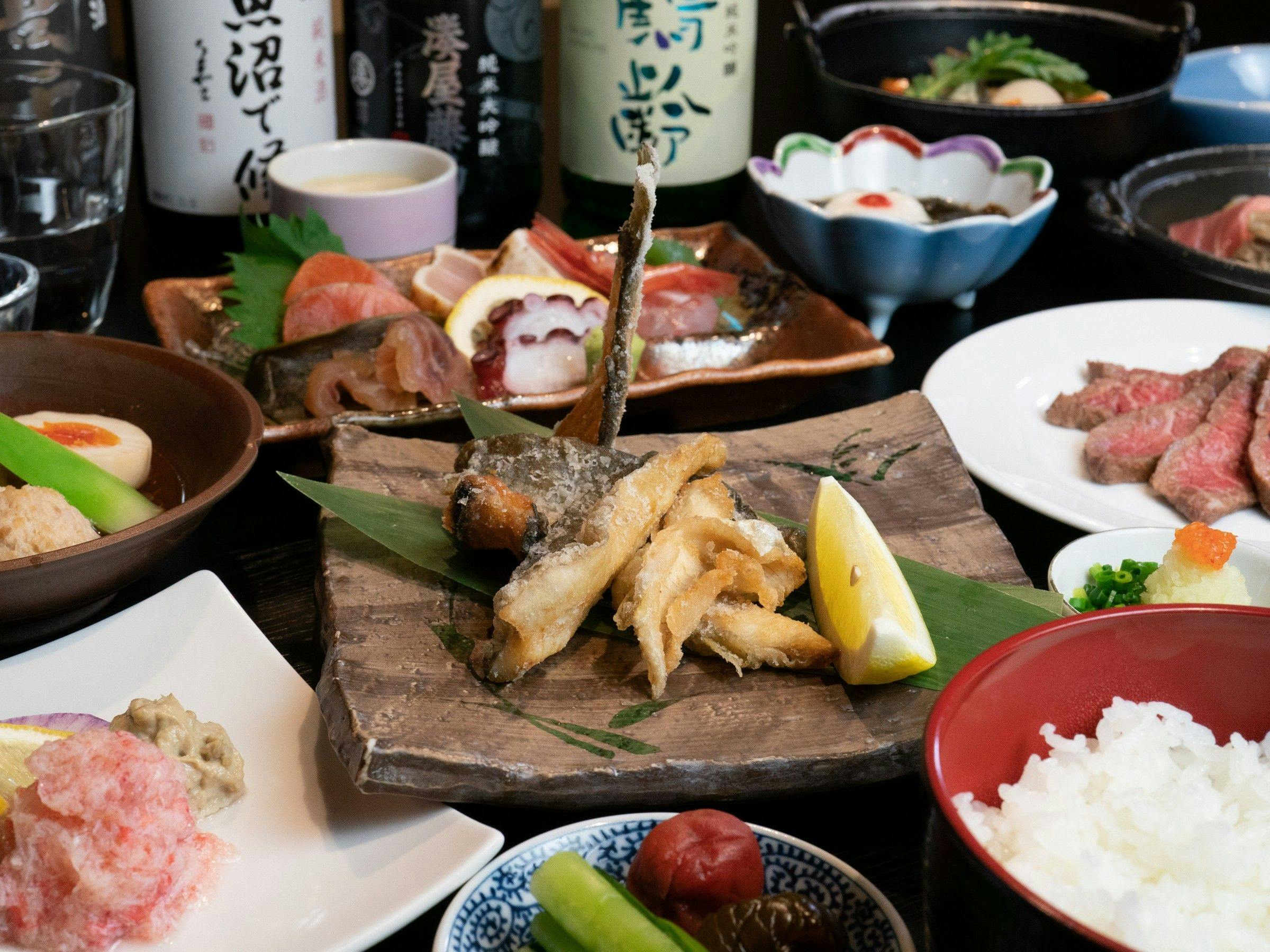 越後懷石料理範例。