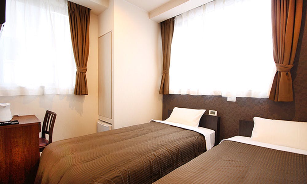 ห้องพักเตียงคู่ [เตียงขนาด 100 ซม. × 2 เตียง]