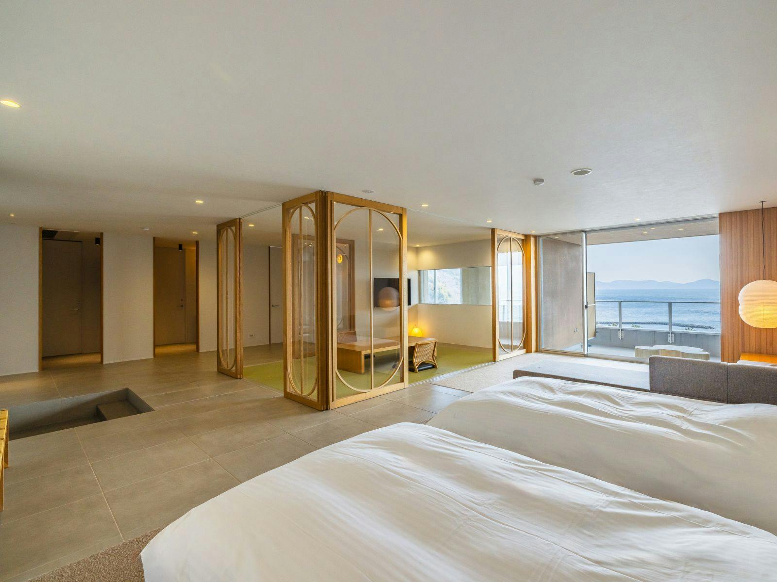 ห้องพัก wan พร้อมอ่างอาบน้ำกึ่งเอาต์ดอร์