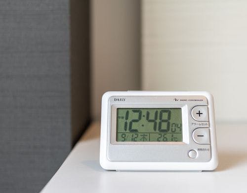 朝寝坊の心配なし