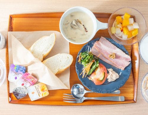 健康朝食盛り付けイメージ