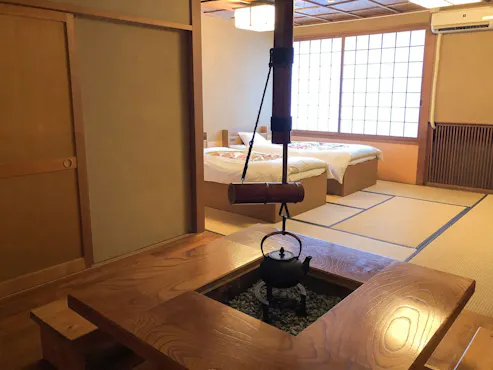 ห้องพักพร้อมเตาผิงตกแต่ง