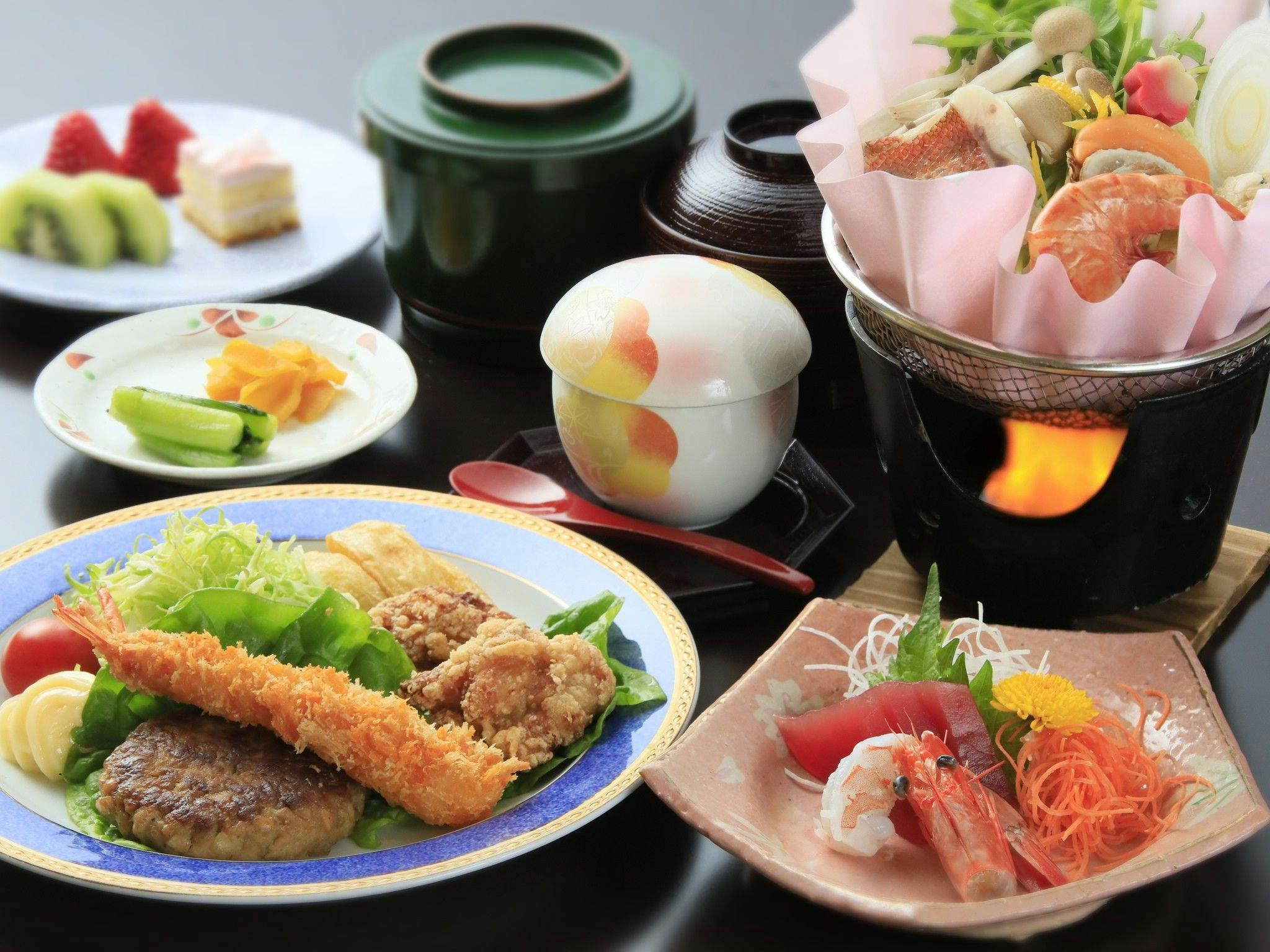 【โรงแรมอาเคเนะ】ภาพตัวอย่างอาหารเย็น (สำหรับนักเรียนประถม) (1)