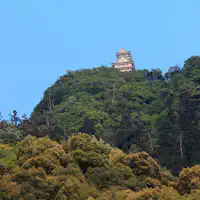 기후성을 지키는 아케치 미츠히데와 관련된 기후성.