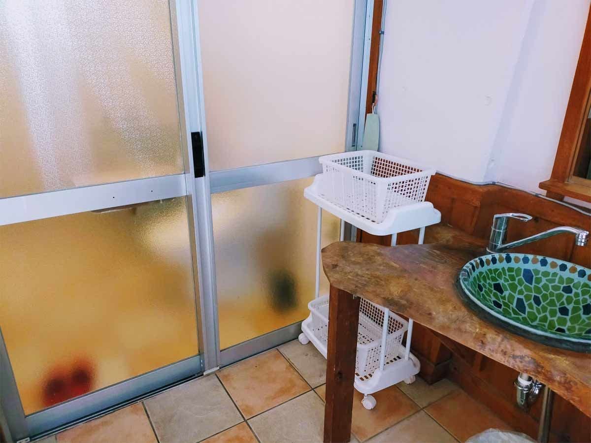 We provide a convenient rack outside the bathroom.