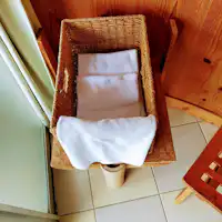 We provide bath towels and towels.