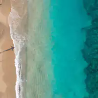 A beach located 10 minutes on foot from the Hotel