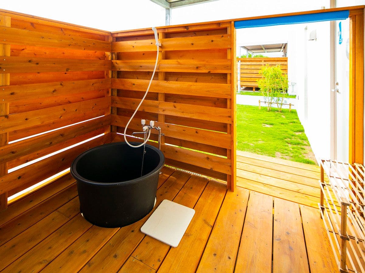 고에몬 욕조에서 여행의 피로를 풀어보세요.