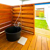 고에몬 욕조에서 여행의 피로를 풀어보세요.