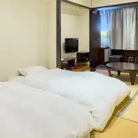 ห้องพักแบบญี่ปุ่นเตียงคู่ (ที่นอน 2 หลังบนเสื่อทาทามิ)