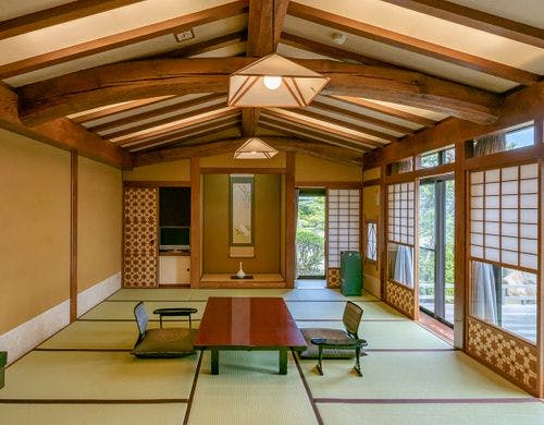 貸切岩露天風呂付き特別室の専用露天風呂