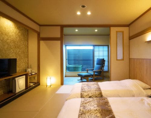 客室 半露天風呂