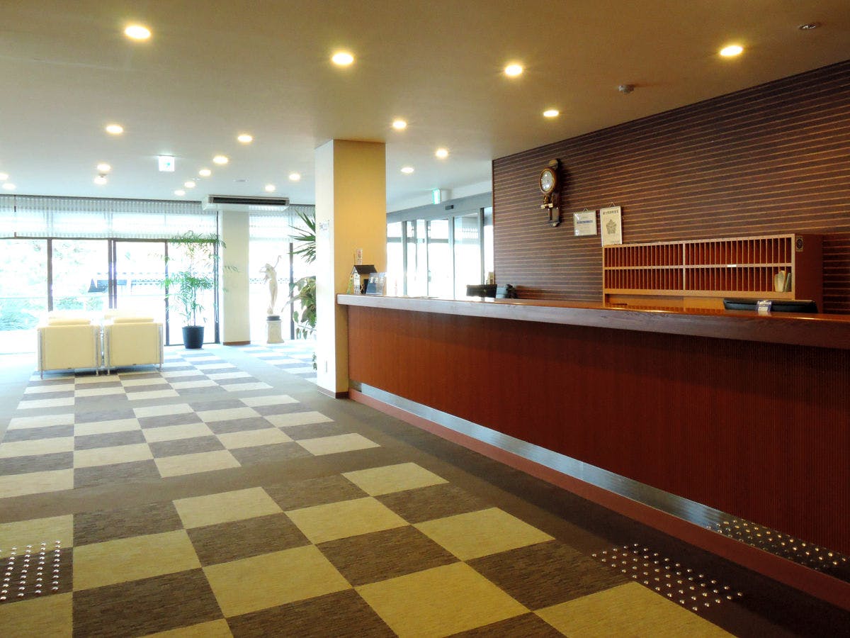 The front desk is here